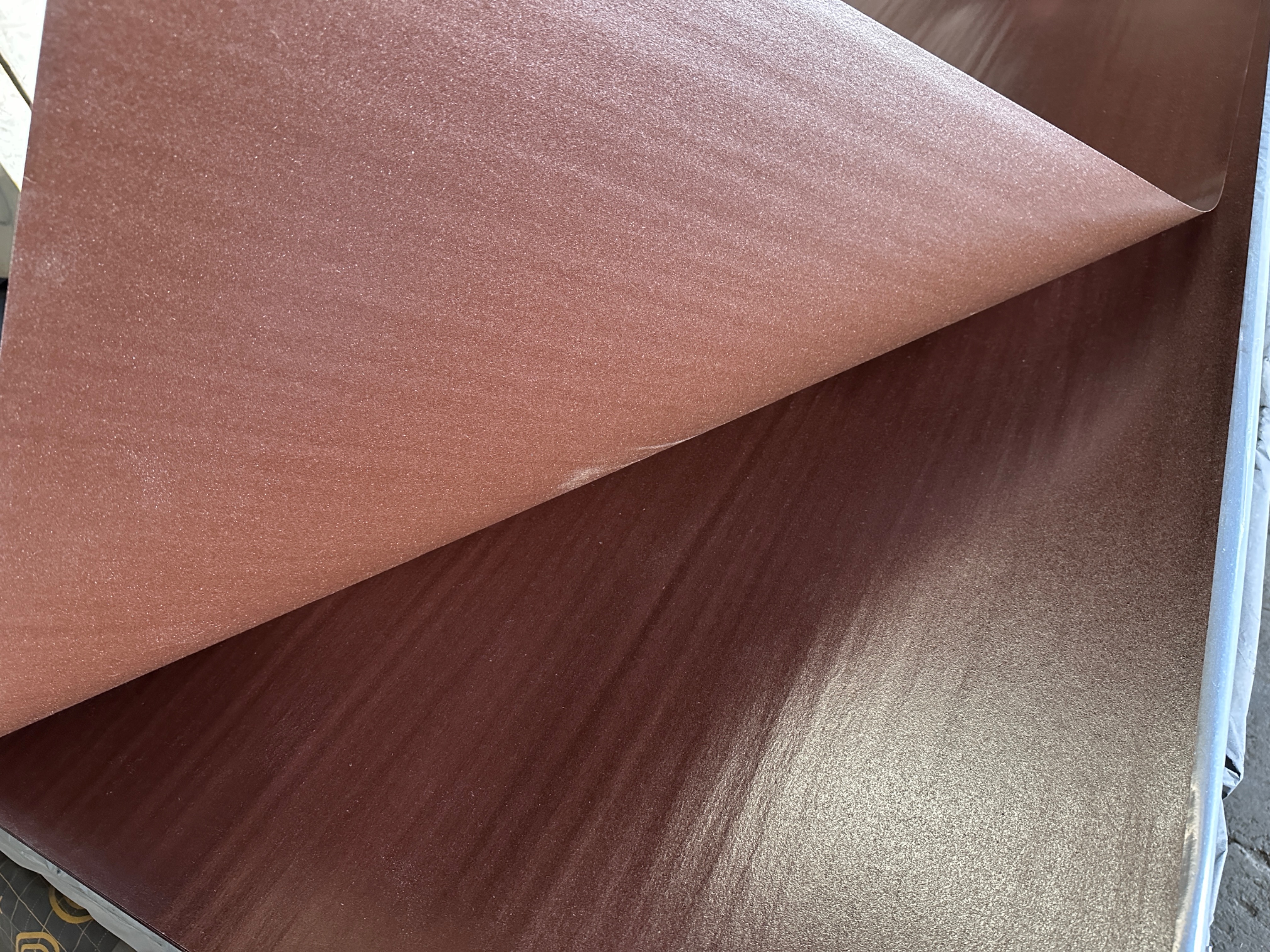 brown plywood surface film